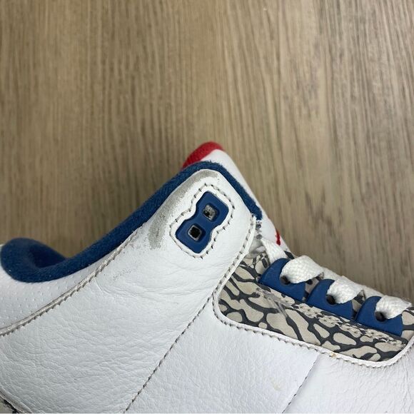 Jordan 3 OG True Blue 2016 men’s size 11.5 white basketball swoosh - Picture 10 of 12